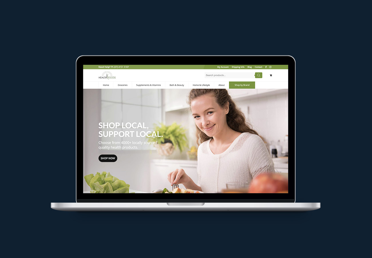 Website Design for Bundaberg Health Foods - David Lee-Schneider Marketing